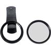 CS PRIORITY Kit filtro polarizzatore universale portatile circolare da 52 mm per smartphone iPhon Huawe Samsun Xiaom Androi IO (clip con filtro UV)