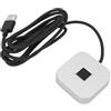 Depisuta Lettore di Impronte Digitali USB, Riconoscimento Rapido a 360 Gradi Tramite Tocco Scanner di Impronte Digitali Crittografia Registratore di USB (SILVER)