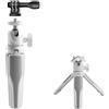 Honbobo Mini Treppiede Selfie Stick per GoPro/Insta360/DJI Action Camera, 16 cm, Alluminio Testa a sfera (White)