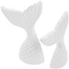 Angoily Decorazioni Fotografiche in Gesso Bianco Set 2 Coda di Pesce Organizer Multifunzionale per Esposizione e Occasioni Speciali