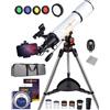 RISING PHOENIX Telescopio RP® 625x Zoom Incl 6 lenti e Set Filtri Star Watch Deluxe Set Bianco - Telecomando, Planisfera, Libro di testo e Adattatore Smartphone