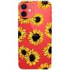 MUTOUREN Cover per iPhone 12 Mini Custodia in Silicone TPU Trasparenti Ultra Sottile Antigraffio Antiurto Protettivo Case con Pellicola Proteggi Schermo, Crisantemo Giallo