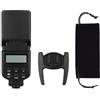Generico Compatibile con fotocamere DSLR Canon Nikon Olympus Pentax, Speedlite flash universale con luce di riempimento LED regolabile