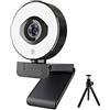 OXOAMP Webcam Webcam FHD 1080P 60FPS Webcam Autofocus 75° Stream Cam con treppiede regolabile a destra for lo streaming live