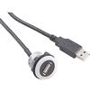 TRU Components Adattatore USB 2.0 USB Femmina Tipo A, illuminato a USB maschio Tipo A con cavo di 60 cm USB-05-BK 1229321 1 pz(e)