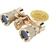 AouloveS Binocolo per Vetri da Opera Binocolo 3X25 Lorgnette Occhiali da Teatro Mini Binocolo Compatto con Catena per Adulti Bambini Donne in Concerto Teatro Opera (Oro)