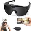 Adius 4K HD Baseball Glasses with Camera, Occhiali 4k Baseball con Telecamera, Memoria da 64 GB, Supporto Foto/Video, Sport d'azione per Ciclismo ed Escursionismo (Black-B)