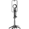 Generico Treppiede Smartphone - Lega Alluminio 2.6x2.56x4.61in | Cavalletto Magnetico Rotazione 360°, Stabilizzatore Gimbal Estensibile, Supporto Magnetico Per Foto, Video, Scrivania, Viaggi, Palestra