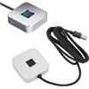 Annadue Lettore di Impronte Digitali USB, Dongle PC Portatile per Scanner Biometrico di Impronte Digitali USB per Wins 10/11 Hello, Tocco a 360 Gradi, Corrispondenza Rapida (SILVER)