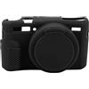Annadue Custodia in Silicone per Fotocamera, Copertura Protettiva Morbida con Ritagli Precisi con Copriobiettivo Rimovibile per Fotocamera G7X2, per Fotocamera Mirrorless Digitale (BLACK)