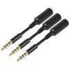 TENINYU Confezione da 3 cavi di prolunga AUX da 3,5 mm per cuffie, da maschio a femmina, adattatore jack ausiliario per iPhone, iPod, iPad, smartphone, tablet, sistema di altoparlanti auto (7,6 cm)