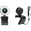 NGBFF Webcam con controllo della luce, webcam Full HD 8MP, streaming live flessibile for PC e laptop, con microfono(2K)