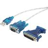Renkforce Adattatore USB 1.1 [1 x connettore D-SUB a 9 poli, connettore D-SUB a 25 poli, 1 x USB 1.1 spina A] placcato oro