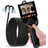 AUBEST Telecamera d'ispezione Telecamera di ispezione dell'endoscopio automobilistico Display da 3,5 pollici Rotazione a 720 ° Rotazione a 4 vie Sonda periscopio articolato IP67 con 8 luci a LED(1m,Lens 8.5m