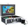 VCHICS Telecamera subacquea per la pesca, 9 pollici DVR. Videocamera da pesca subacquea 100 0TVL. Fish Finder. HD Macchina fotografica for la pesca impermeabile del registratore con 6pcs 1W IR LED. per la pe