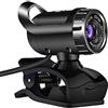 UOHUFIDABFD USB Computer HD Night Vision Network Video with Microphone Freely Adjustable Angle Suitable for Live Broadcast Remote Conference Suitable for Home Computer Equip (Black)