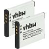 vhbw 2x batteria compatibile con Olympus VG-120, FE-4040, VG-110, VG-150, D-700, FE-5040, FE-4020, VG-130 fotocamera (500mAh, 3,7V, Li-Ion)