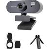 Obotsnoi 1 set di telecamere da tavolo regolabili, con supporto e copertura per la privacy, video 1080P/2K/4K per l'apprendimento online con webcam USB