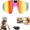 Adius 4K HD Baseball Glasses with Camera, Occhiali 4k Baseball con Telecamera, Memoria da 64 GB, Supporto Foto/Video, Sport d'azione per Ciclismo ed Escursionismo (Colorful-B)