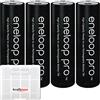 Panasonic Eneloop Pro BK-3HCCE/4BE Confezione da 4 Batterie Mignon AA 2450 custodia Kraftmax inclusa