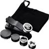 Fhkpsqkcn Obiettivo 3 In 1 Fotocamera Telefono Telefono Portatile Clip Sul Telefono Fisheye Obiettivo Grandangolo Macrofish Occhio Lente Clip Obiettivo