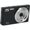 Generic Fotocamera Digitale, Camara Digital con Zoom Digitale 16X Schermo da 2,8 Pollici 4K 44MP Piccola Fotocamera Digitale per la Fotografia (BLACK)