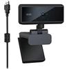 Diyeeni Webcam, videocamera Full HD 1080P con microfono integrato, fotocamera USB da 5 MP, flessibile e regolabile per conferenze, videochiamate, per desktop, notebook, PC (nero)