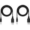 BERLAT 3.5mm Male AUX Audio Jack to USB 2.0 Male Charge Data Cable Cord, 2pack Audio Car Stereo Jack Cables to USB 2.0, USB Connection Kit, for Music Player- 3.3ft（Incompatible with Television Sets）
