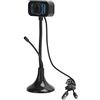CHICIRIS Macchina fotografica, conveniente flessibile 640 X 480 USB Webcam pratica con microfono esterno per scrivania per casa per computer