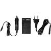 vhbw caricatore compatibile con Panasonic DMW-BLF19E, DMW-BL19 camera - Stazione di carica + cavo auto + spia di carica, 8,4 V