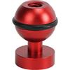 Zerodis Testa a Sfera Leggera Subacquea, Rivestimento Duro in Lega di Alluminio Anodizzante a Sfera Singola Che Collega il Supporto Staffa per Immersioni per la Luce Subacquea. (rosso)