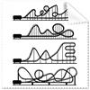 DIYthinker Amusement Park nero roller Coaster silhouette occhiali panno di pulizia del pulitore dello schermo 5PCS Gift