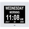 TXXM Orologio da Giorno del Calendario Digitale da 7,5 Pollici -8 Allarmi, Giornata Extra Grande Non abbreviata per la Visione compromessa, Anziani, demenza, Perdita di Memoria con Funzione Video/FO