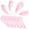 SHINEOFI Decorazione a Piume Piccole Rosa per Gioielli e Foto | 15 Pezzi, Piume Naturali, per Esposizione su Tavolo da Bellezza, Ornamento Leggero per Riprese Cosmetiche