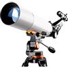WOWCSXWC Telescope for Adults & Kids, 80mm Aperture Astronomical Refractor for Astronomy Beginners, 500mm Portable Telescope with Phone Adapter WOWCSXWC