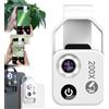 Giurui Nanozoom, zoom 200x, fotocamera zoom per iPhone, obiettivo microscopio per iPhone, obiettivo per cellulare, fotocamera microscopio tascabile, nero (bianco), Giurui-240401-01EP-189UK