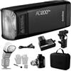 Godox AD200Pro Pocket Flash Flash portatile TTL wireless con testina intercambiabile Speedlite Lampadina nuda GN52 GN60 1/8000s HSS 2.4G Wireless X System 200W per Nikon Sony Fujifilm Olympus