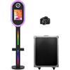 YuuuCooo Photo Booth Machine, cabina fotografica portatile compatibile con iPad da 10,2 -13 e fotocamera, con custodia da volo e luce sincronizzata con musica, per eventi di matrimonio a noleggio (nero
