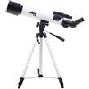 DYBHSD Telescopio per bambini adulti Astronomia Principianti Telescopio rifrattore per astronomia Telescopio da viaggio portatile con treppiede 20~300 volte D b (C) vision