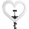 Haofy Anello Luminoso a LED, Anello Luminoso a LED a Forma di Cuore da 19 Pollici Ruotabile per Trasmissione in Diretta (Spina UE)