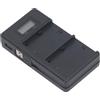 Tomantery Caricabatterie per Fotocamera Professionale a Doppio Slot Caricatore USB Efficiente per Batteria LP E6 E6NH, Ricarica Intelligente per Appassionati di DSLR, Materiale ABS
