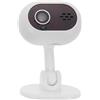 IMIKEYA Telecamera di sicurezza wireless per interni bianca HD 1080P visione notturna audio bidirezionale e rotazione a 360° monitor per neonati e animali domestici accesso telefonico remoto