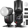 NEEWER Z2-S Flash Speedlite TTL a Testa Rotonda 2,4G 76W per Sony+Diffusore Cupola,UI Migliorata,Tasto TCM Conversione TTL/M, 2 Luci Pilota,HSS 1/8000s, Batteria 7,4V/2600mAh,480 Flash a Piena Potenza