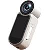 Zoegneer Action cam magnetica compatta da 2,7 K con schermo da 1,47 pollici e batteria da 500 mAh, per escursioni e equitazione, colore oro (bianco)