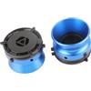 BROLEO Nab - Adattatori per mozzo professionale, universale, 1 paio, struttura robusta, in alluminio, 25,4 cm, con serratura, lucidato, per registratori a bobina a nastro (blu)