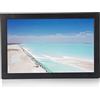 Qiilu Amem per Foto Digitali da 17 Pollici 1440 X 900 HD Slim Multifunzionale Amem Digitale Supporto per MPEG MP4 AVI RMVB 1080P HD Clock Player Regali per la Casa Ame, X 900 HD Slim