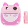 Generic Fotocamera Istantanea, Stampa Nera Impressione Multilingue Nera Immagini Leggere i Bordi Arrotondati con 3 Rulli per la Fotografia (PINK)