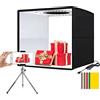 JOJIDE Lightbox 20cm 25cm 30cm 40cm Light Box Mini Photo Studio Box Fotografia Light Studio Shooting Tent Box Kit6 Fondali(30cm Ring lightBox)