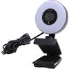 Goshyda Webcam 4k con Luce, Webcam per PC con Plug and Plan e Riproduzione di Microfono, Incorporato Leggero Delicato Ultra Autofocus Ultra Veloce per il Computer
