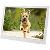 Yunseity Cornice Digitale Intelligente da 15,4 Pollici, Display LED HD, con Telecomando, Musica di Sottofondo, Funzione Ora (Spina europea)